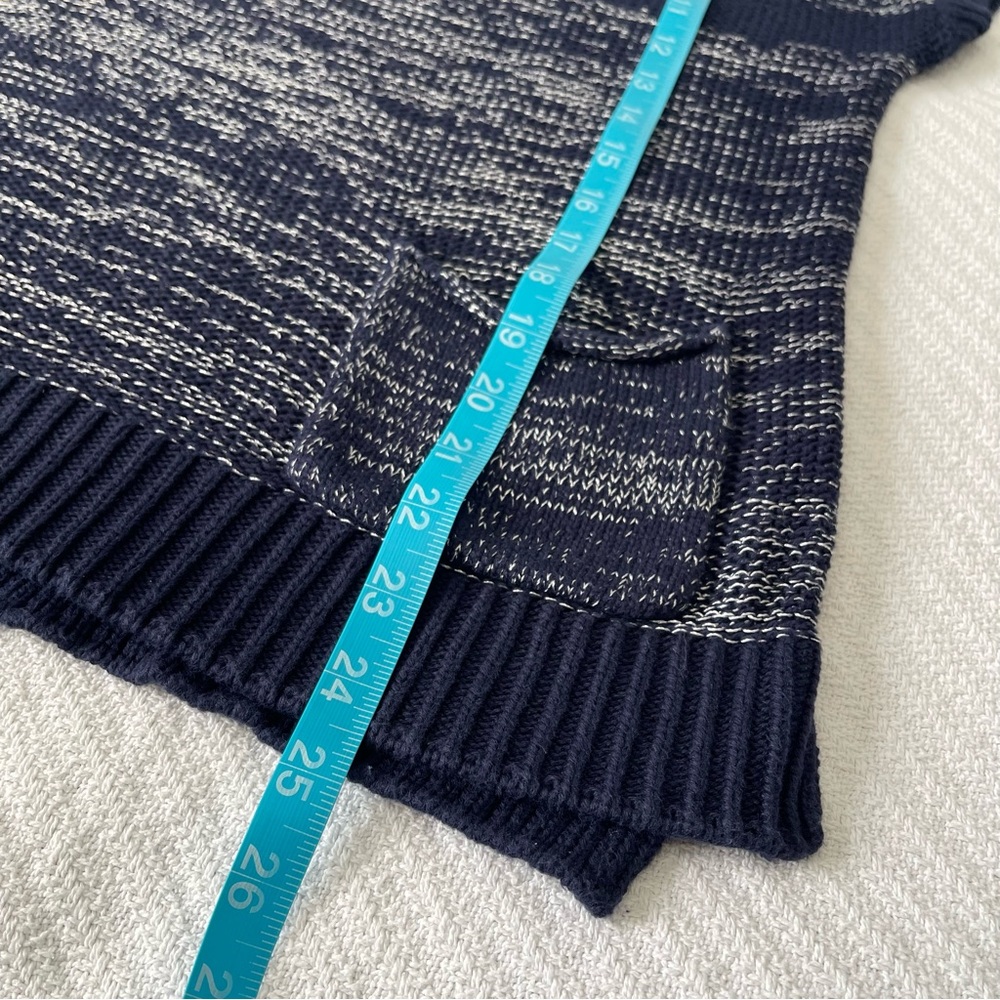 Gap Short Sleeved Sweater XS Navy Blue & Silver Casual Nautical Beach Coastal - Picture 5 of 13